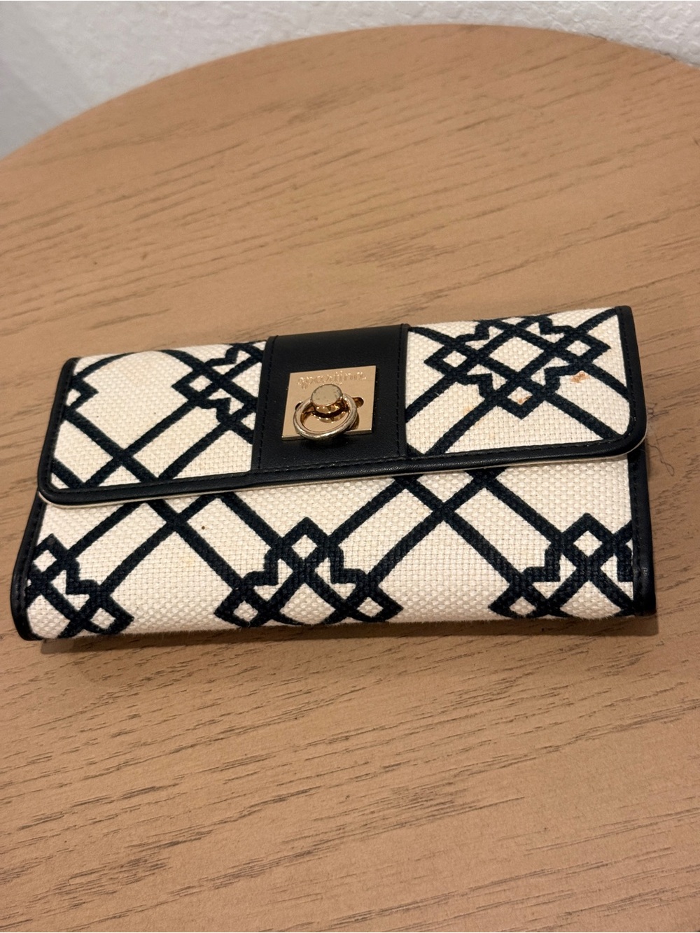 Spartina 449 Black & Cream Geometric Clutch Wallet